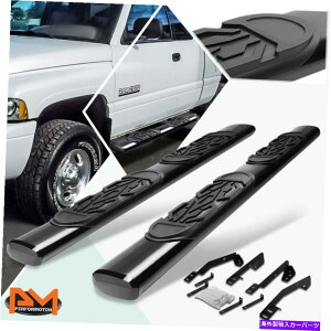 Nerf Bar 98-01�_�b�W�����g���b�N�G�N�X�g�[/�N�A�b�h�L���u6 �T�C�h�X�e�b�v�i�[�t�o�[�����j���O�{�[�h�u���b�N For 98-01 Dodge Ram Truck Ext/Quad Cab 6 Side Step Nerf Bar Running Board Black�y���s�A���i�z