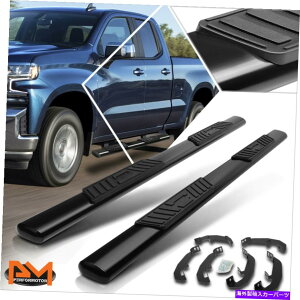 Nerf Bar 19-21�V���o���h/�V�G���G�N�X�e�N�L���u5 �ȉ~�`�̃T�C�h�X�e�b�v�i�[�t�o�[�����j���O�{�[�h�u���b�N For 19-21 Silverado/Sierra Ext Cab 5Oval Side Step Nerf Bar Running Board Black�y���s�A���i�z