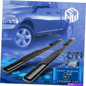 Nerf Bar 09-20�̃_�b�WRAM�g���L���u5 �u���b�N�I�[�o���T�C�h�X�e�b�v�i�[�t�o�[�����j���O�{�[�h For 09-20 Dodge Ram Extended Cab 5 Black Oval Side Step Nerf Bar Running Boards�y���s�A���i�z