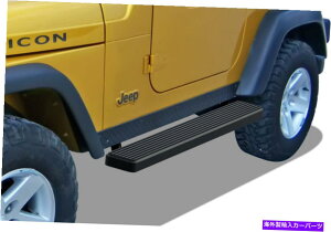 Nerf Bar IBOARD�T�C�h�X�e�b�vNERF�o�[6 �u���b�N�t�B�b�g87-06�W�[�v�����O���[TJ/YJ 2DR iBoard Side Steps Nerf Bars 6 Black Fit 87-06 Jeep Wrangler TJ/YJ 2Dr