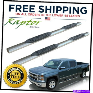Nerf Bar v^[V[Y4C`TChXebv2007-18Vo[hVGN[Lû߂̃i[to[ Raptor Series 4inch Side Steps Nerf Bars for 2007-18 Silverado Sierra Crew Cab