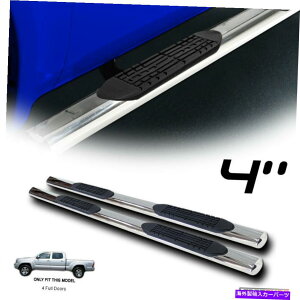 Nerf Bar 05-22タコマダブル/クルー4 "楕円形のクロムサイドステップナーフバーランニングボード For 05-22 Tacoma Double/Crew 4" Oval Chrome Side Step Nerf Bars Running Boards