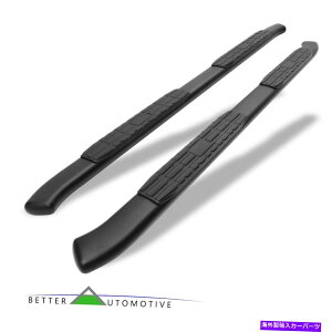 Nerf Bar 4.25 "2007-2018̃ubNTChXebv[W[vO[JK 4hAi[to[ 4.25" Black Side Step Rails for 2007-2018 Jeep Wrangler JK 4 Door Nerf Bars