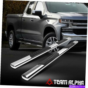 Nerf Bar �t�B�b�g2019-2021�V���o���h/�V�G��[�G�N�X�e�N]�ȉ~�`�̃N�����X�`�[��5 �l���t�o�[�T�C�h�X�e�b�v Fits 2019-2021 Silverado/Sierra [EXT CAB] Oval Chrome Steel 5Nerf Bar Side Step�y���s�A���i�z