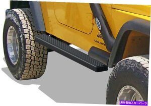 Nerf Bar v~A4 "ubNiboardTChXebvtBbg87-06W[vO[TJ YJ 2DR Premium 4" Black iBoard Side Steps Fit 87-06 Jeep Wrangler TJ YJ 2Dr