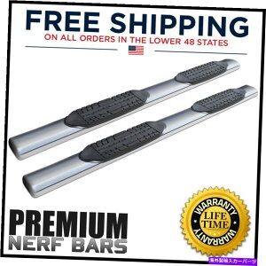 Nerf Bar 6in S s oval nerf bars 2000-18�V���o���[�h�V�G���N���[�L���u�̃{�[�h�X�e�b�v�����s���� 6in S S Oval Nerf Bars Running Board Steps for 2000-18 Silverado Sierra Crew Cab�y���s�A���i�z