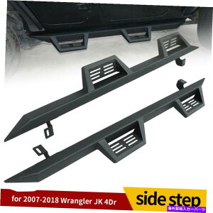 Nerf Bar 2007-2018̃W[vO[JK 4hAbJ[o[jO{[hTChXebv for 2007-2018 Jeep Wrangler JK 4 Door Drop Rocker Bars Running Boards Side Steps