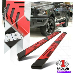 Nerf Bar ubN/bh5.5 "09-22 RAM 3500g^NV[p̃jO{[hNERFo[jO{[ho[ Black/Red 5.5" Flat Board Running Board Nerf Bar for 09-22 Ram 3500 Extended Cab