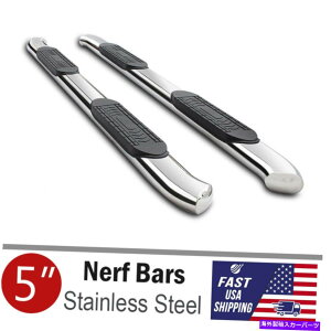 Nerf Bar 5 "2019-2022V{[Vo[h1500N[Lû߂̃NpȂi[to[TChXebv 5" Chrome Curved Nerf Bar Side Steps for 2019-2022 Chevy Silverado 1500 Crew Cab