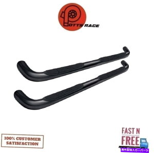 Nerf Bar Lund 22587915 3 2007-2018�̊ۂ��x���g�X�`�[���i�[�t�o�[�u���b�N�V�G���V���o���[�h Lund 22587915 3 Round Bent Steel Nerf Bars Black For 2007-2018 Sierra Silverado�y���s�A���i�z