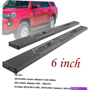 Nerf Bar 6 2010-2022�̃����j���O�{�[�h�g���^4runner�h���b�v�i�[�t�o�[�T�C�h�X�e�b�v�u���b�N 6 Running Boards For 2010-2022 Toyota 4Runner Drop Nerf Bars Side Steps Black�y���s�A���i�z
