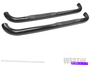Nerf Bar WES23-3805EFXeB23-3805 EV[Y3 "Ehi[tXebvo[ - ubNpE_[R[g WES23-3805 Westin 23-3805 E-Series 3" Round Nerf Step Bars - Black Powdercoat
