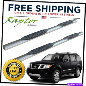 Nerf Bar ���Y�p�X�t�@�C���_�[�̂��߂̃��v�^�[4�C���`�ȉ~�`�̃X�e�����X�|nerf�o�[2005-2012 Raptor 4in Oval Stainless Steel Nerf Bars For Nissan Pathfinder 4-Door 2005-2012�y���s�A���i�z