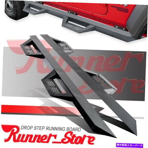 Nerf Bar 18-22�̃W�[�v�����O���[JL 4�h�A�s�b�N�A�b�v�i�[�t�o�[�T�C�h�X�e�b�v�����j���O�{�[�h For 18-22 Jeep Wrangler JL 4 Door Pickup Nerf Bar Side Step Running Boards�y���s�A���i�z