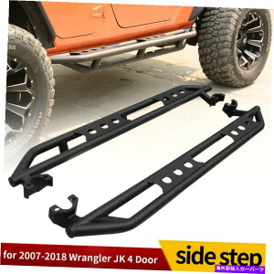 Nerf Bar 07-18pW[vO[JK 4hAX`[TChXebvA[}[i[to[jO{[h for 07-18 Jeep Wrangler JK 4 Door Steel Side Step Armor Nerf Bars Running Boards