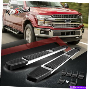 Nerf Bar 6 "15-22 F150-350クルーキャブ用のクロムステンレスランニングボードサイドステップナーフバー 6" Chrome Stainless Running Board Side Step Nerf Bar for 15-22 F150-350 Crew Cab