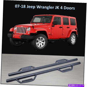Nerf Bar 2007-17̃W[vO[JK 4mt[vX^CTChXebvi[to[jO{[h For 2007-17 Jeep Wrangler JK 4 DR Hoop Style Side Steps Nerf Bars Running Boards