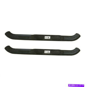 Nerf Bar ȃbW11591.05W[vO[̂߂̍3 "ۂ`[uTChXebṽZbgJK Rugged Ridge 11591.05 Set of Black 3" Round Tube Side Steps for Jeep Wrangler JK