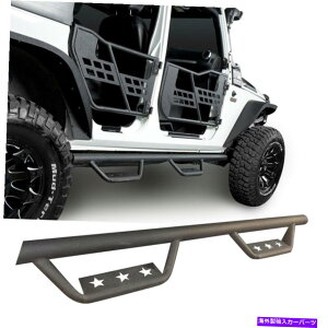 Nerf Bar It[hX`[2007-2018̃It[hX`[mXbvTChXebvi[to[W[vO[JK 4hA Off-road Steel Non-slip Side Step Nerf Bar for 2007-2018 Jeep Wrangler JK 4-Door