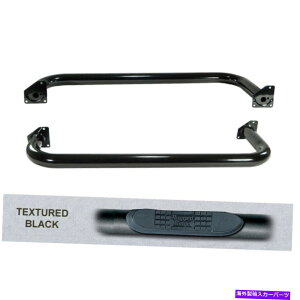 Nerf Bar ȃbW3C`EhTChXebvubN87-95W[vO[YJ Rugged Ridge 3-In Round Side Step Black 87-95 Jeep Wrangler YJ