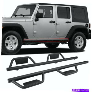 Nerf Bar 07-18pW[vO[JK 4hATChXebvi[to[jO{[hpE_[R[g for 07-18 Jeep Wrangler JK 4 Door Side Step Nerf Bars Running Boards Powder Coat