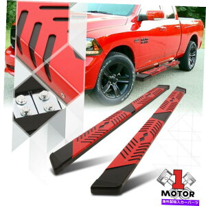 Nerf Bar ubN/bh5.5 "09-22 RAM 2500g^NV[p̃jO{[hNERFo[jO{[ho[ Black/Red 5.5" Flat Board Running Board Nerf Bar for 09-22 Ram 2500 Extended Cab