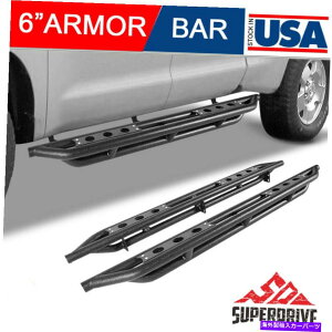 Nerf Bar SuperDrive 6 �e�N�X�`���A�[�}�[�X�e�b�v2007-2021�g���^�c���h���_�u���L���u�̂��߂̃u���b�N SuperDrive 6 Textured Armor Steps Black for 2007-2021 Toyota Tundra Double Cab�y���s�A���i�z