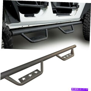 Nerf Bar 07-18W[vO[JK 4hAyAChhbvTChXebvi[to[X`[ FIT FOR 07-18 JEEP WRANGLER JK 4 DOOR PAIR WIDE DROP SIDE STEP NERF BAR STEEL