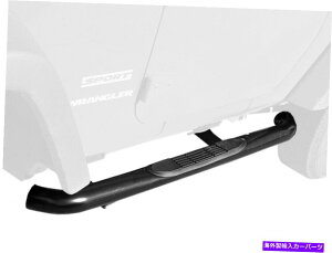 Nerf Bar 3 "2007-2017̃ubNTChXebvi[to[W[vO[JK 2hA 3" Black Side Step Nerf Bars For 2007-2017 Jeep Wrangler JK 2 Door