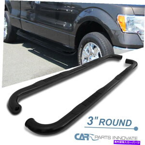 Nerf Bar tBbg09-14tH[hF150X[p[Lu3 "ubNX`[TChXebvi[to[{[h Fits 09-14 Ford F150 SuperCab 3" Black steel Side Step Nerf Bars Boards