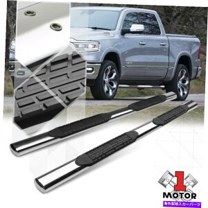Nerf Bar Chrome 4 "ȉ~`̃TChXebvNERFo[jO{[h19-20 RAM 1500 Quad/Ext Cab Chrome 4" Oval Side Step Nerf Bar Running Board for 19-20 Ram 1500 Quad/Ext Cab
