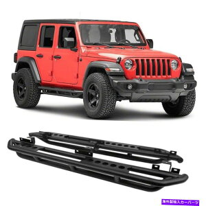 Nerf Bar TChXebvnerfo[2018-2020̂߂Ƀ{[hjO{[hjOĂ܂W[vO[JL 4hA Side Steps Nerf Bars Running Boards Black For 2018-2020 Jeep Wrangler JL 4-Door