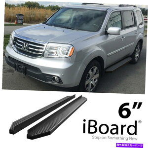 Nerf Bar iboard�����j���O�{�[�h�u���b�N6 �t�B�b�g�z���_�p�C���b�g09-15 iBoard Running Board Black 6 Fit Honda Pilot 09-15�y���s�A���i�z