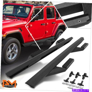 Nerf Bar 18-22�̃W�[�v�����O���[JL 4-DR�}�C���h�X�`�[���i�[�t�o�[�����j���O�{�[�hW/�X�e�b�v�p�b�h�A�[�� For 18-22 Jeep Wrangler JL 4-Dr Mild Steel Nerf Bar Running Board w/Step Pad Arm�y���s�A���i�z