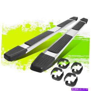 Nerf Bar 6 �V���o���[�h�V�G���N���[�L���u�̂��߂̃����j���O�{�[�h�������j���O�{�[�h19-22 6 Flat Style Polish Step Bar Running Boards for Silverado Sierra Crew Cab 19-22�y���s�A���i�z