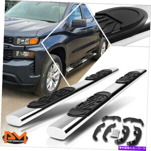 Nerf Bar 19-21Voh/VGN[Lu6 "ȉ~`̃Xebvi[to[jO{[hN For 19-21 Silverado/Sierra Crew Cab 6" Oval Step Nerf Bar Running Board Chrome