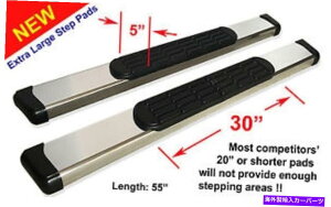Nerf Bar 07-18g^chM[Lu5 "jOTChXebv{[hnerfo[ 07-18 Toyota Tundra Regular Cab 5" Chrome Pads Running Side Step Boards Nerf Bar