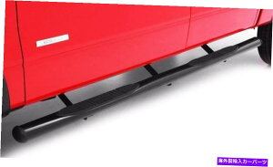 Nerf Bar Lund 23695998 4 "g^chN[}bNXp̑ȉ~`Xg[gubNX`[i[to[ Lund 23695998 4" Oval Straight Black Steel Nerf Bars For Toyota Tundra Crewmax