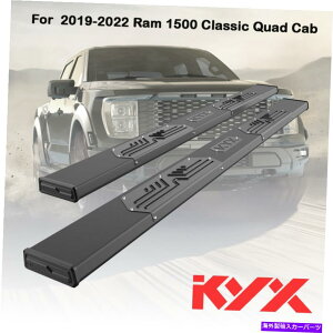Nerf Bar 6 2019-2022 RAM 1500�N���V�b�N�N�A�b�h�L���u�i�[�t�o�[�T�C�h�X�e�b�v�̃����j���O�{�[�h 6 Running Board for 2019-2022 Ram 1500 Classic Quad Cab Nerf Bar Side Steps�y���s�A���i�z