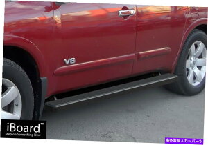 Nerf Bar �v���~�A��4 �u���b�Niboard�T�C�h�X�e�b�v�t�B�b�g04-16���Y�͑� Premium 4 Black iBoard Side Steps Fit 04-16 Nissan Armada