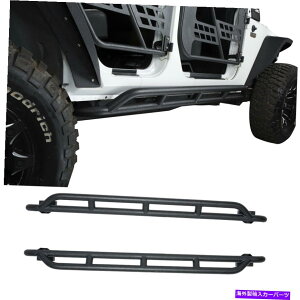 Nerf Bar 2007-2018̃bJ[XC_[i[to[TChXebvbNN[[W[vO[JK JKU Rocker Slider Nerf Bar Side Step Rock Crawler for 2007-2018 Jeep Wrangler JK JKU