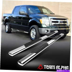 Nerf Bar �t�B�b�g2009-2014 F150 [��g��/�X�[�p�[�N���[�L���u]�ȉ~�`�̃N�����X�`�[��5 �l���t�o�[�T�C�h�X�e�b�v Fits 2009-2014 F150 [CREW/SUPERCREW CAB] Oval Chrome Steel 5 Nerf Bar Side Step�y���s�A���i�z