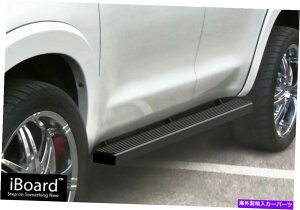 Nerf Bar �v���~�A��4 "�u���b�Niboard�T�C�h�X�e�b�v�t�B�b�g08-22�g���^�Z�R�C�A Premium 4" Black iBoard Side Steps Fit 08-22 Toyota Sequoia