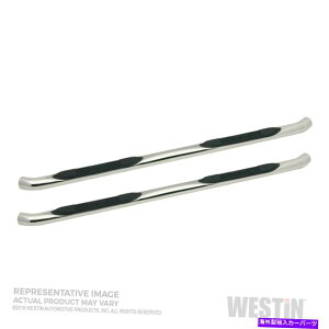 Nerf Bar WES23-4150EFXeB23-4150 EV[Y3 "Ehi[tXebvo[ - |bVꂽXeX WES23-4150 Westin 23-4150 E-Series 3" Round Nerf Step Bars - Polished Stainless