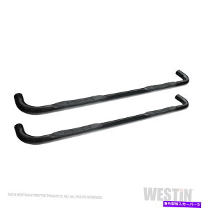 Nerf Bar WES23-4125EFXeB23-4125 EV[Y3 "Ehi[tXebvo[ - ubNpE_[R[g WES23-4125 Westin 23-4125 E-Series 3" Round Nerf Step Bars - Black Powdercoat