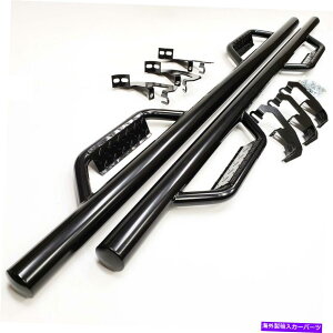 Nerf Bar 2007-18̃Vo[hGMCVGN[LuubNhbvXebvTChXebvi[to[ For 2007-18 Silverado GMC Sierra Crew Cab Black Dropped Step Side Step Nerf Bars