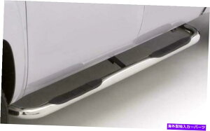 Nerf Bar Lund 3inBۂxgi[to[́AV{[Vo[h1500pɖꂽXeX| Lund 3in. Round Bent Nerf Bars Stainless Steel Polished For Chevy Silverado 1500