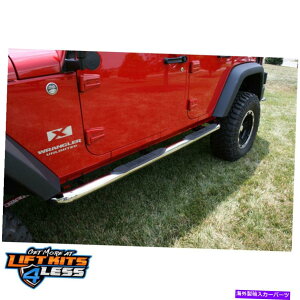Nerf Bar ���ȃ��b�W11593.06 2007-18�̃T�C�h�`���[�u�X�e�b�v�y�A�W�[�v�����O���[4�h�A�iJK�j Rugged Ridge 11593.06 Side Tube Step Pair for 2007-18 Jeep Wrangler 4-Door (JK)�y���s�A���i�z