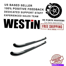 Nerf Bar ウェスティン3 "04-15のためにコーティングされた黒いパウダー日産タイタンeシリーズラウンドナーフバー Westin 3" Black Powder Coated For 04-15 Nissan Titan E-Series Round Nerf Bars