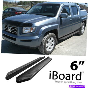 Nerf Bar iboard�����j���O�{�[�h�u���b�N6 �t�B�b�g�z���_���b�W���C��06-14 iBoard Running Board Black 6 Fit Honda Ridgeline 06-14�y���s�A���i�z